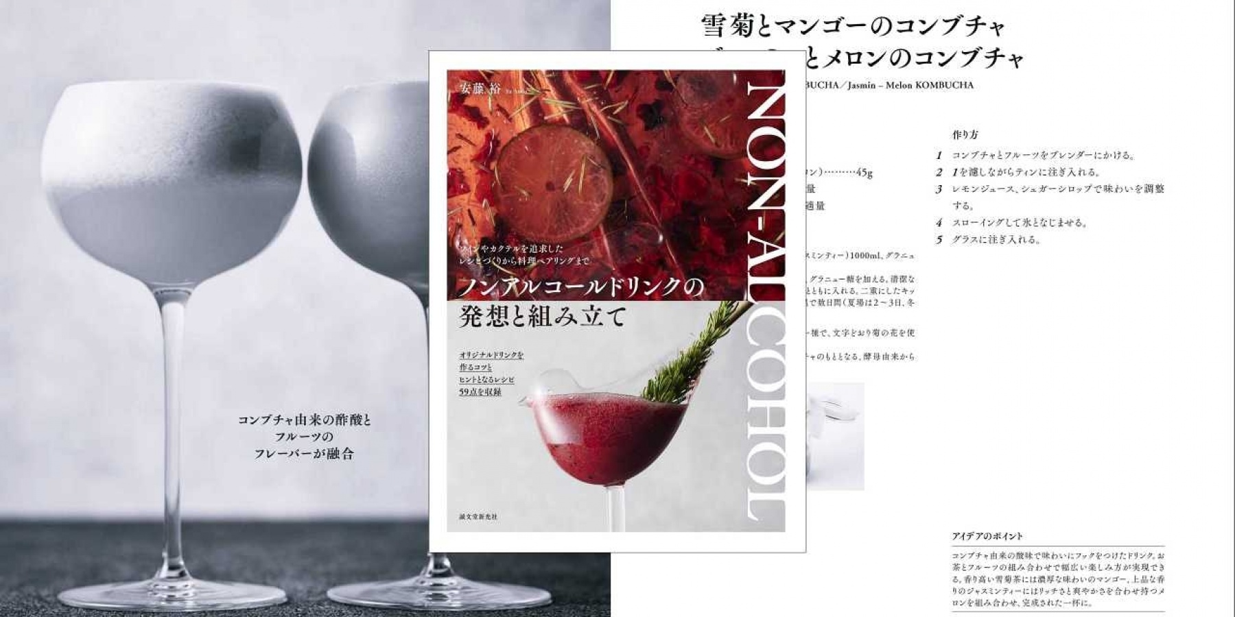 どりぷら会員3名さまにプレゼント
安藤裕氏著『ノンアルコールドリンクの発想と組み立て』